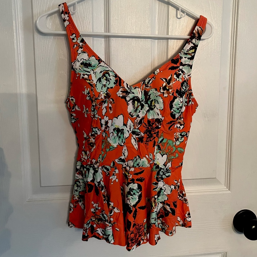 Peplum Tankini - Sea Angel from Target - Salmon Orange size Large